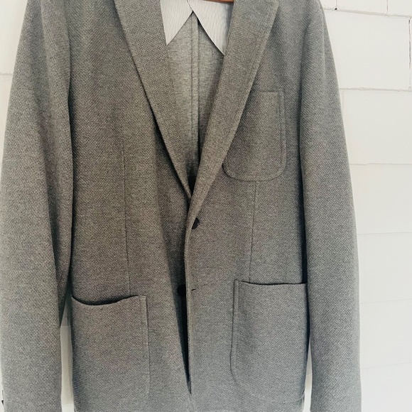 Banana Republic Modern Slim Fit Jacquard Sport Coat Gray Mens 44R - Picture 3 of 6